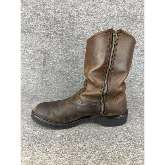 ✅Red Wing 1105 Pecos Work Boots Mens 10.5E Brown Leather ✅Custom Made Side Zip - Picture 10 of 10